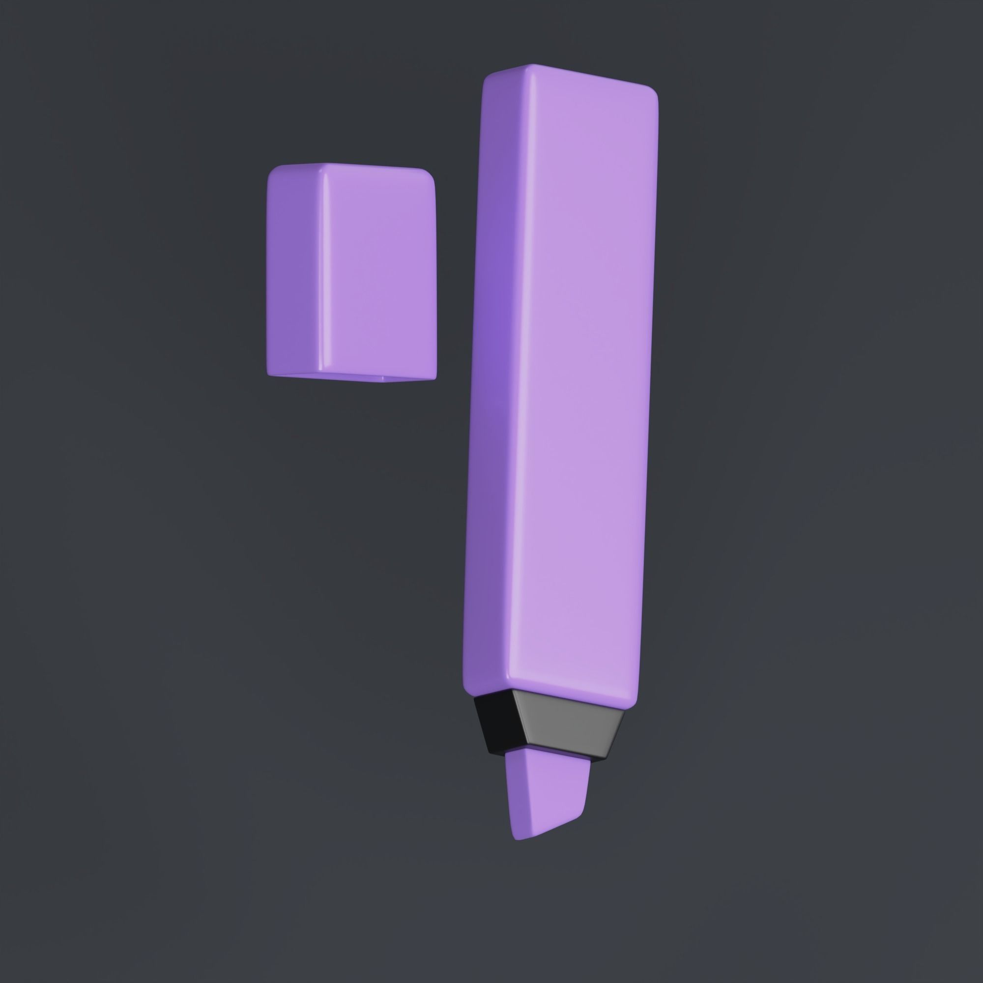 Marker - stylized icon 3D model_3
