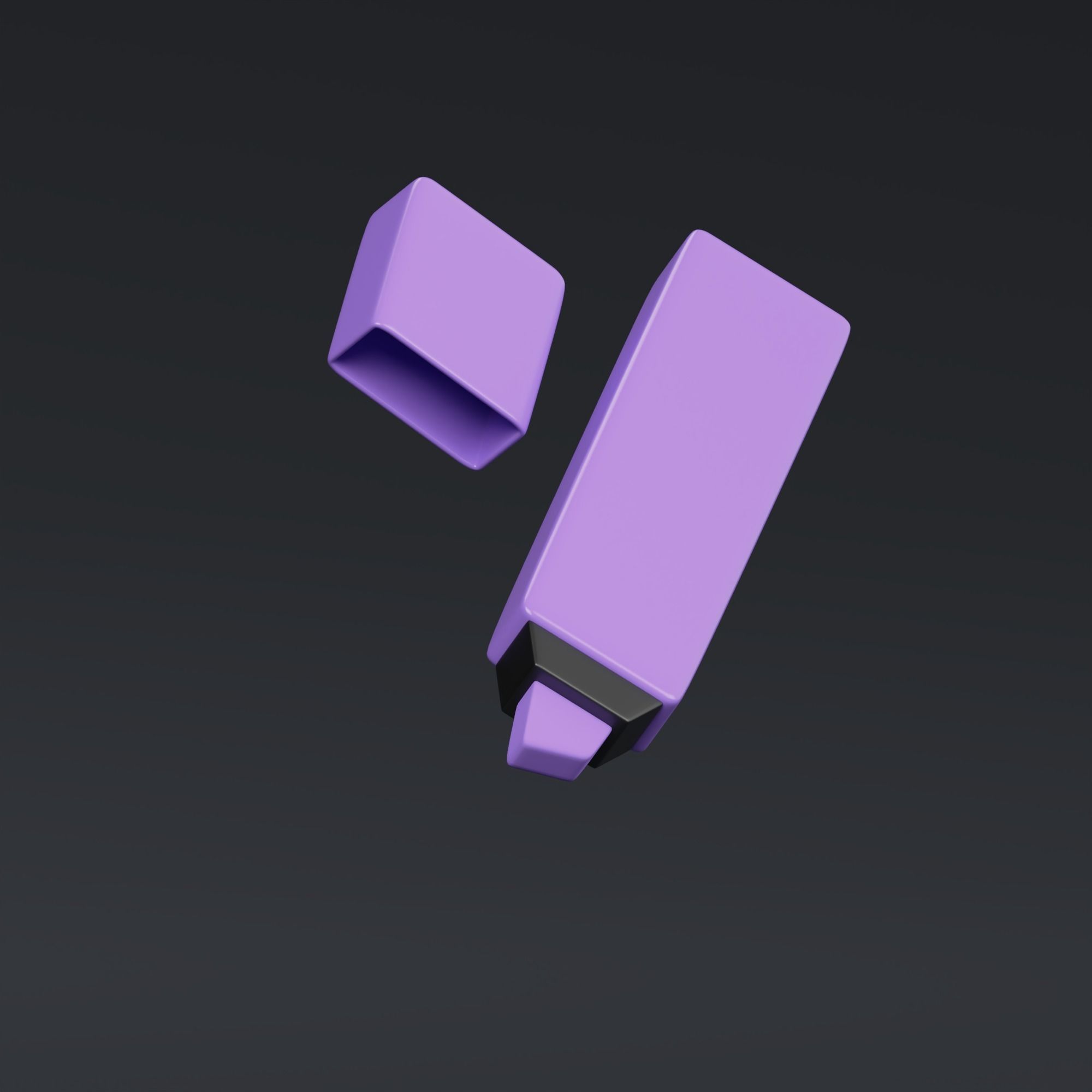 Marker - stylized icon 3D model_2