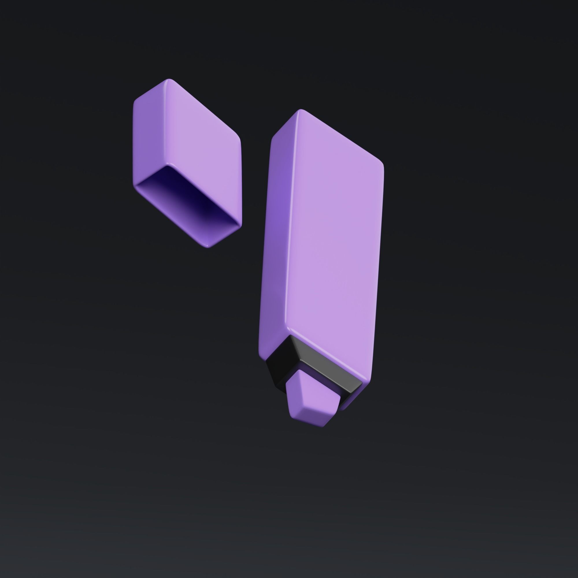 Marker - stylized icon 3D model_6