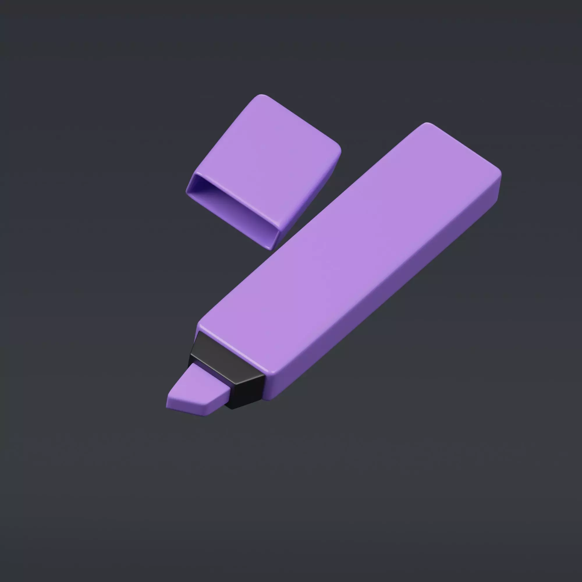 Marker - stylized icon 3D model_0