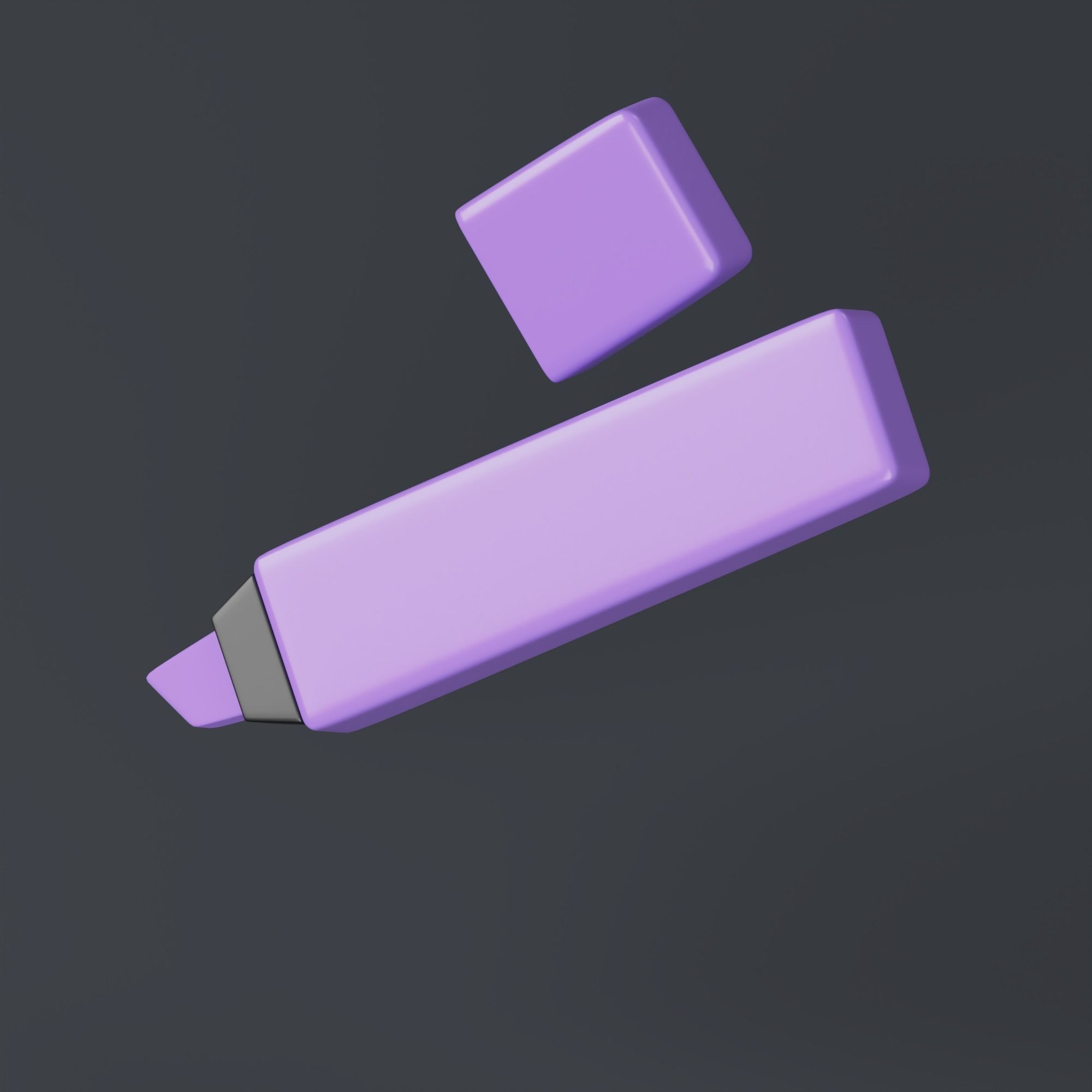 Marker - stylized icon 3D model_4