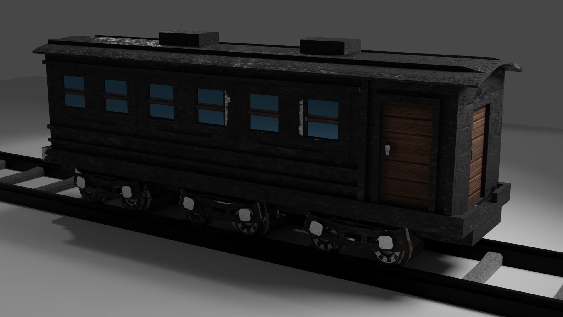 Locomotive c5795 PBR Low poly game ready Low-poly 3D model_3