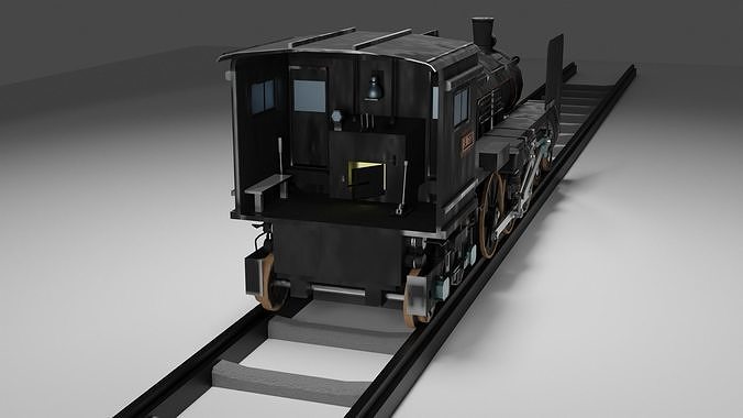 Locomotive c5795 PBR Low poly game ready  Low-poly 3D model 7
