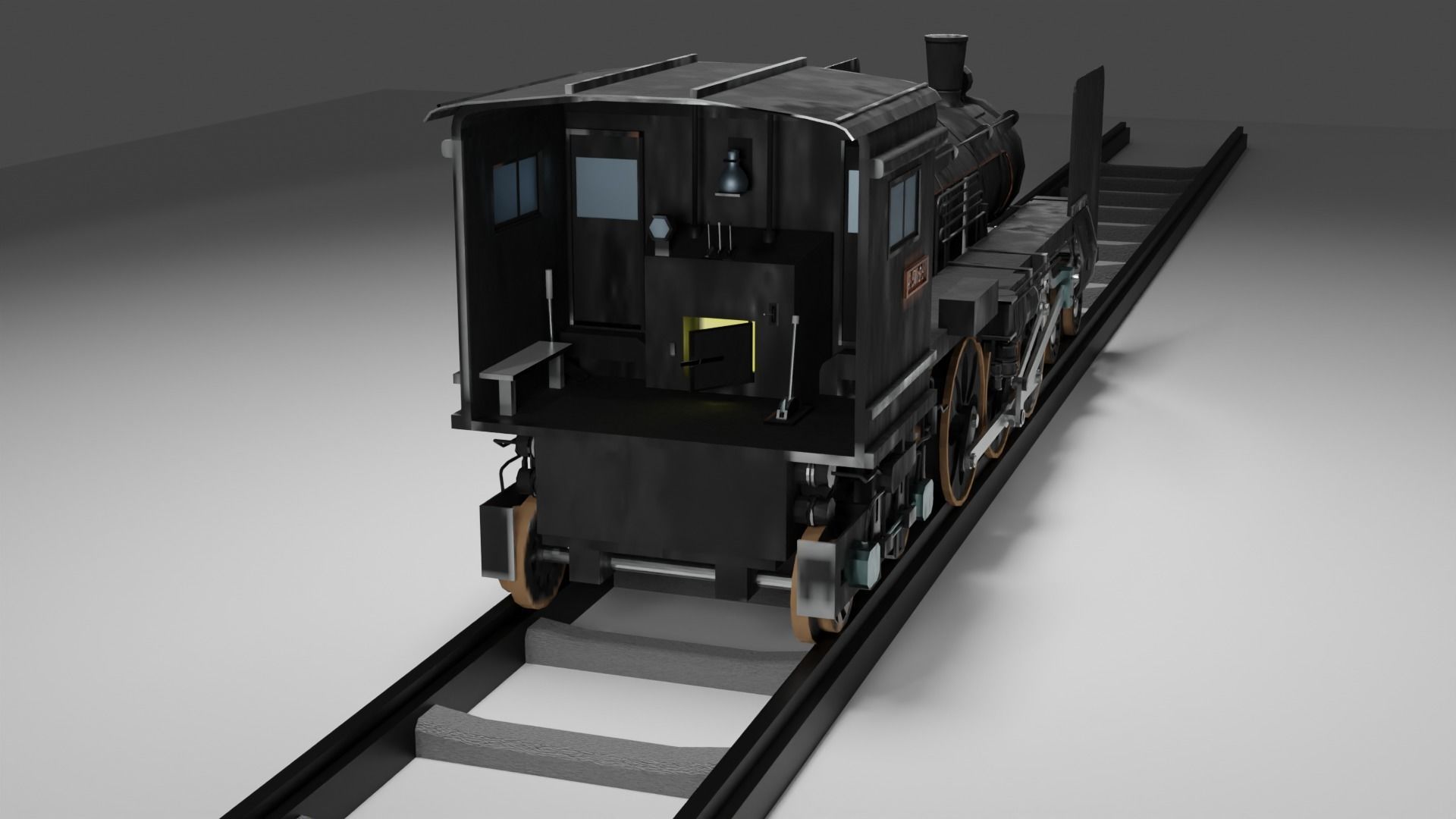 Locomotive c5795 PBR Low poly game ready Low-poly 3D model_6