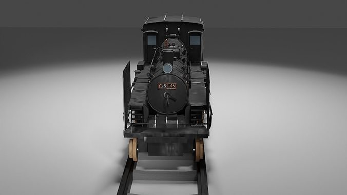 Locomotive c5795 PBR Low poly game ready  Low-poly 3D model 6