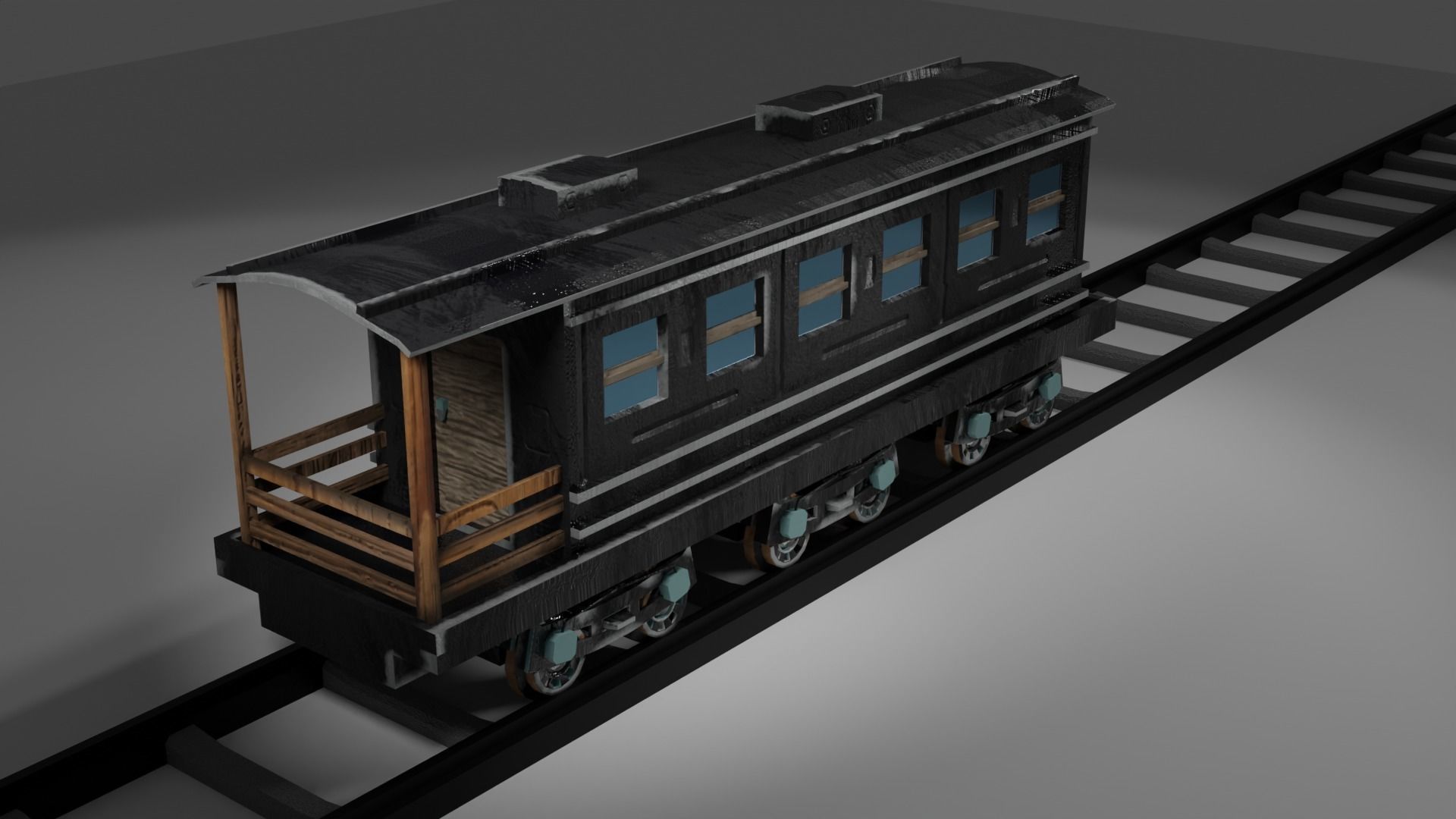 Locomotive c5795 PBR Low poly game ready Low-poly 3D model_2