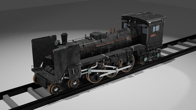 Locomotive c5795 PBR Low poly game ready  Low-poly 3D model 2