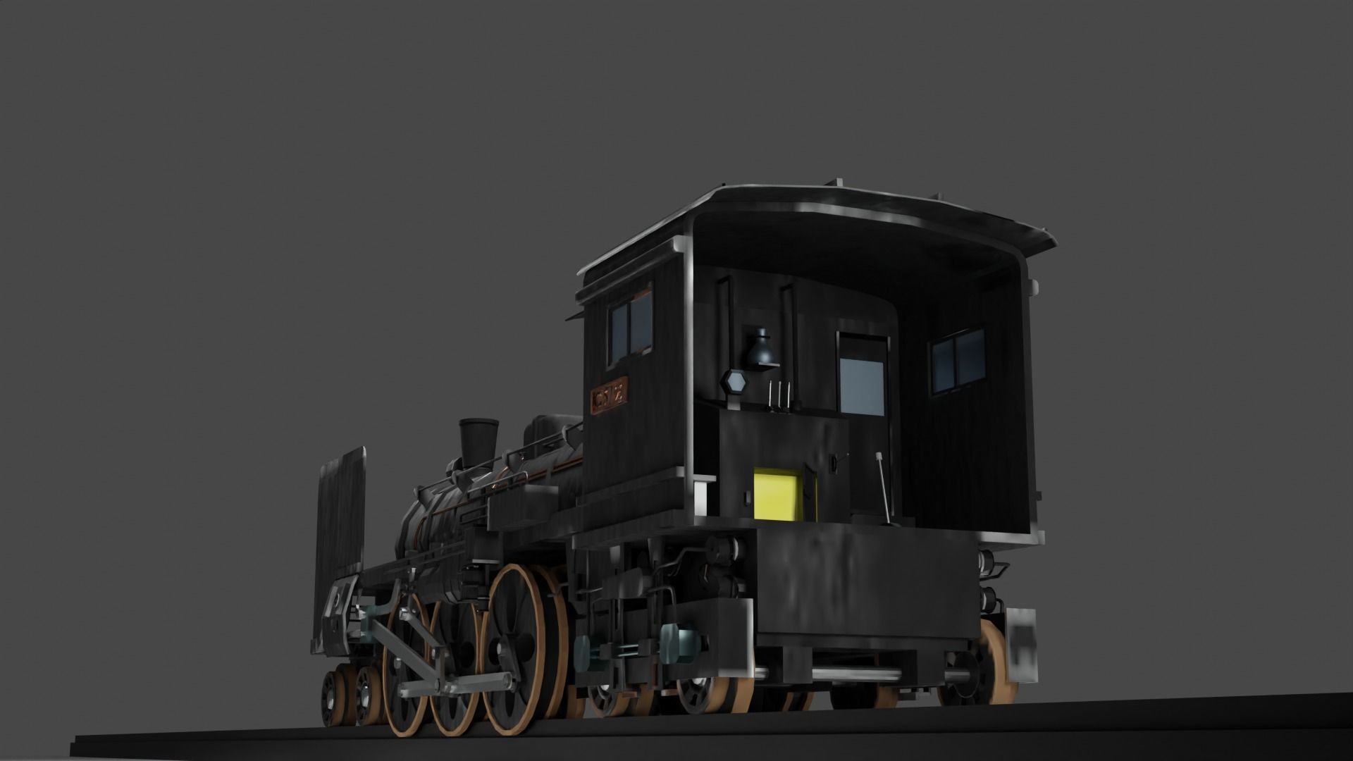 Locomotive c5795 PBR Low poly game ready Low-poly 3D model_7