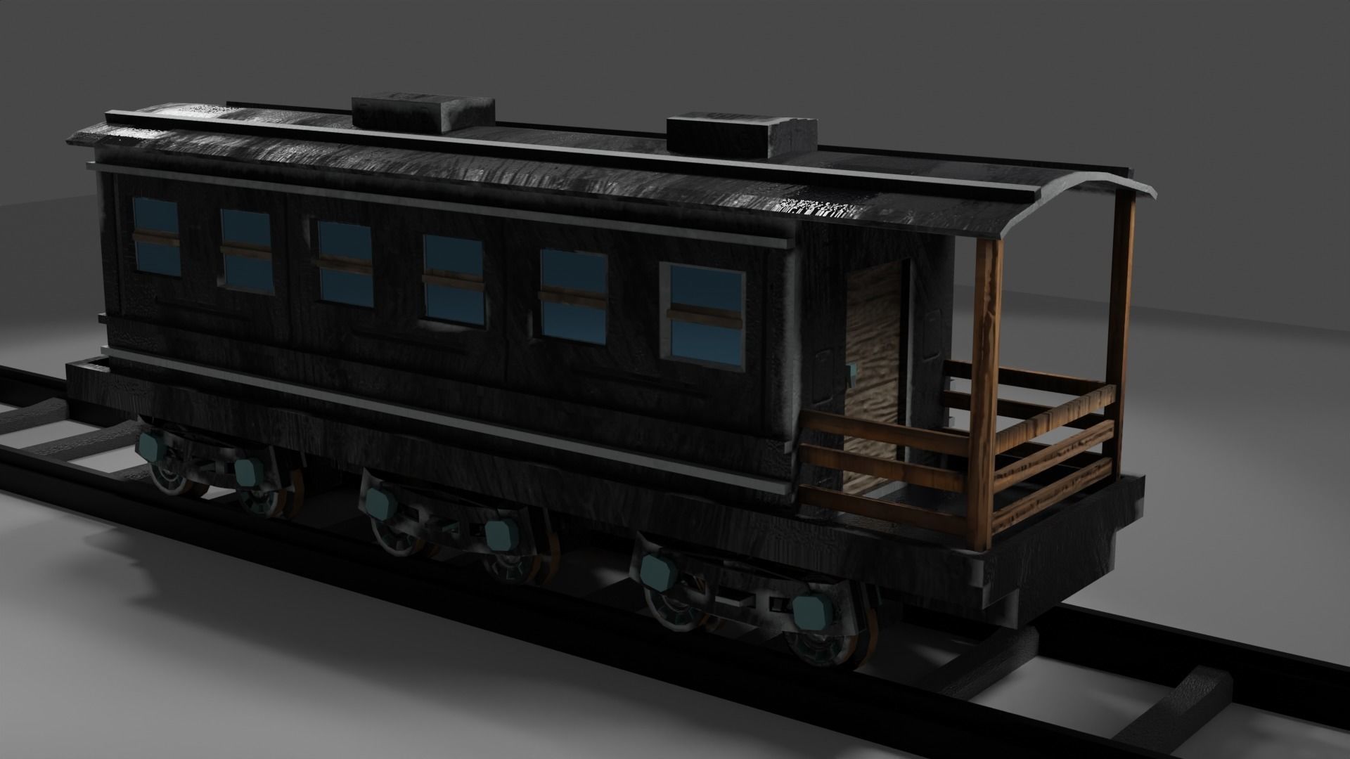 Locomotive c5795 PBR Low poly game ready Low-poly 3D model_8