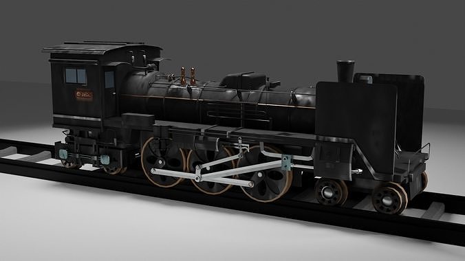 Locomotive c5795 PBR Low poly game ready  Low-poly 3D model 5