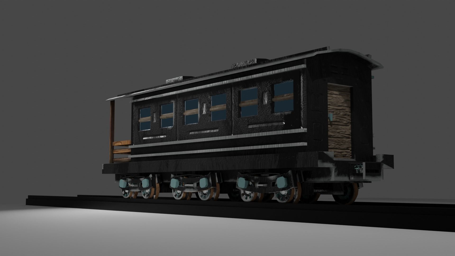 Locomotive c5795 PBR Low poly game ready Low-poly 3D model_10