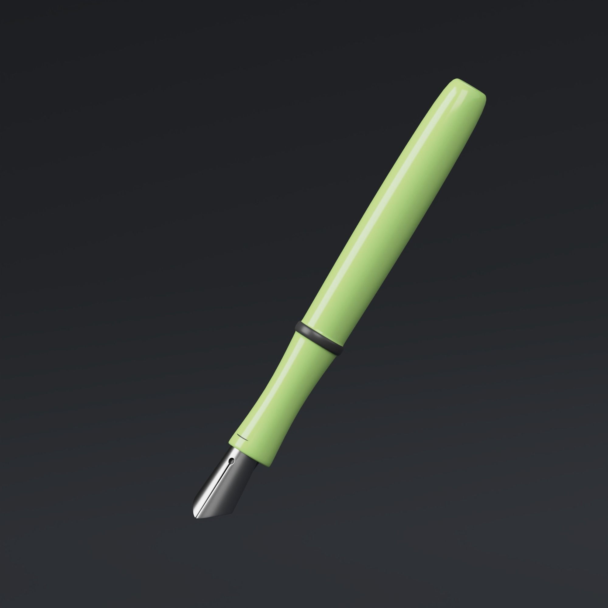 Fountain Pen - stylized icon 3D model_1
