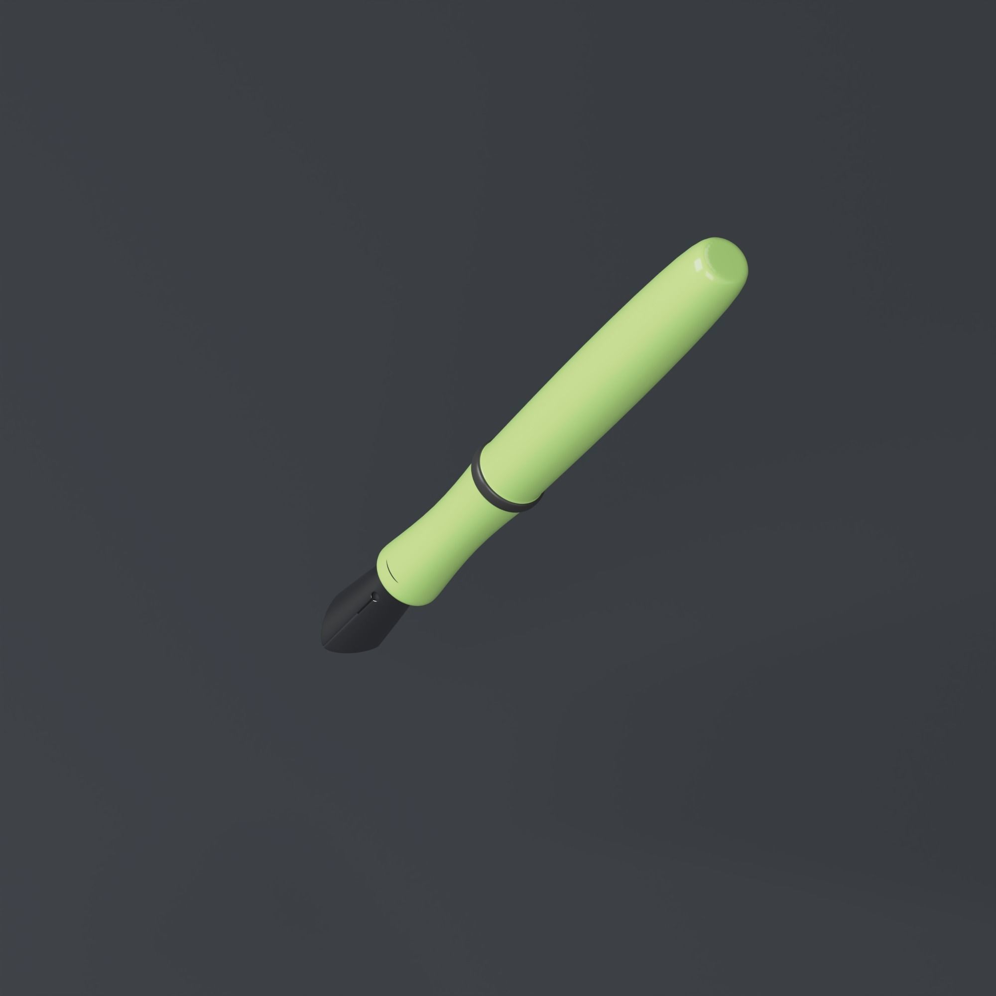 Fountain Pen - stylized icon 3D model_4