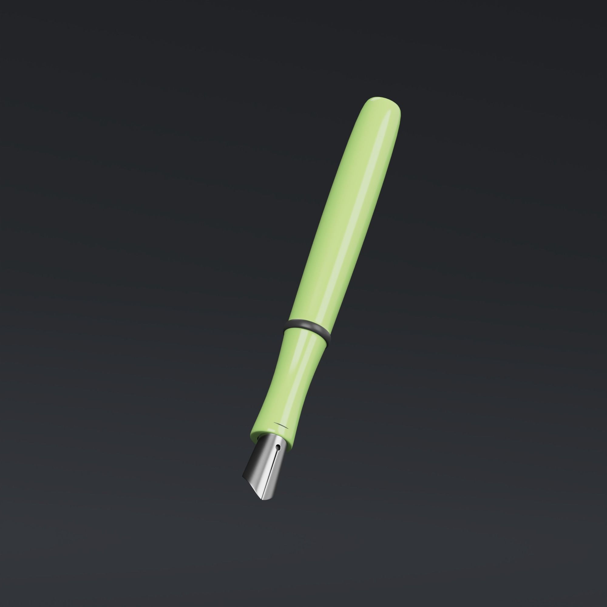 Fountain Pen - stylized icon 3D model_2