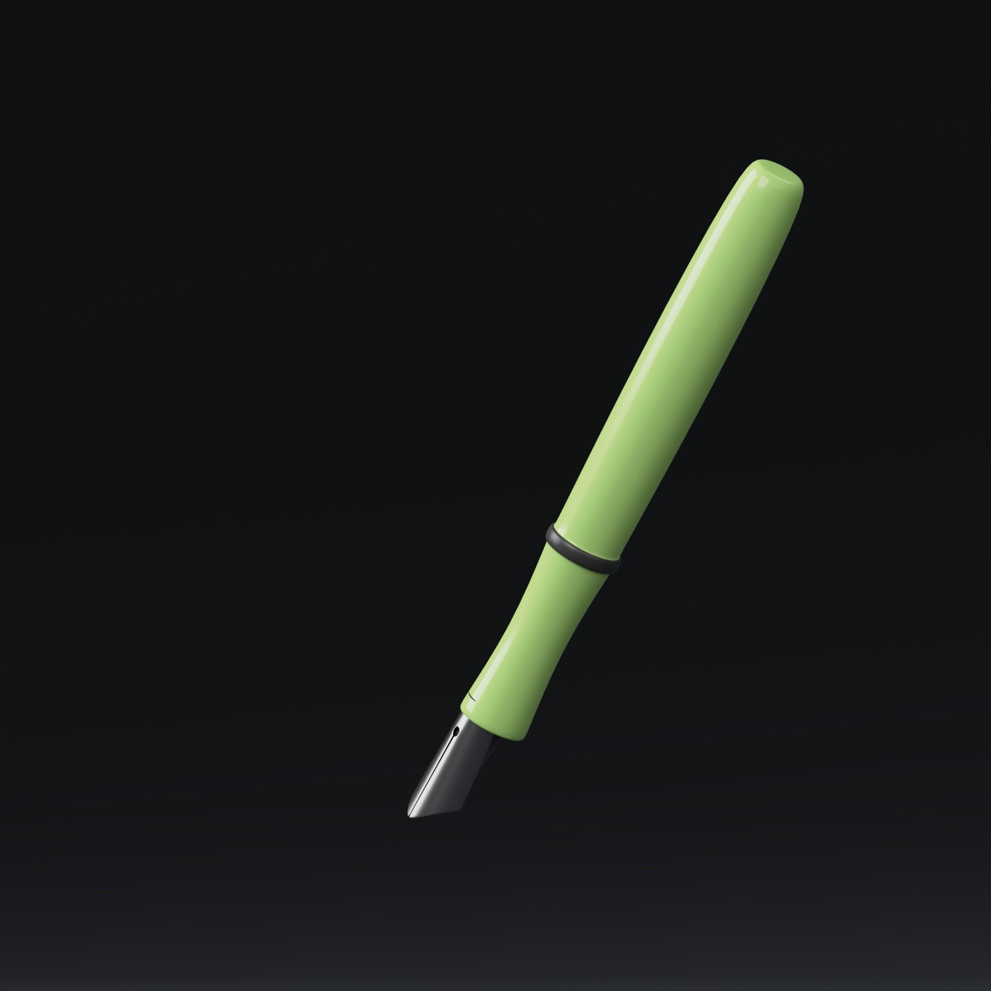 Fountain Pen - stylized icon 3D model_5