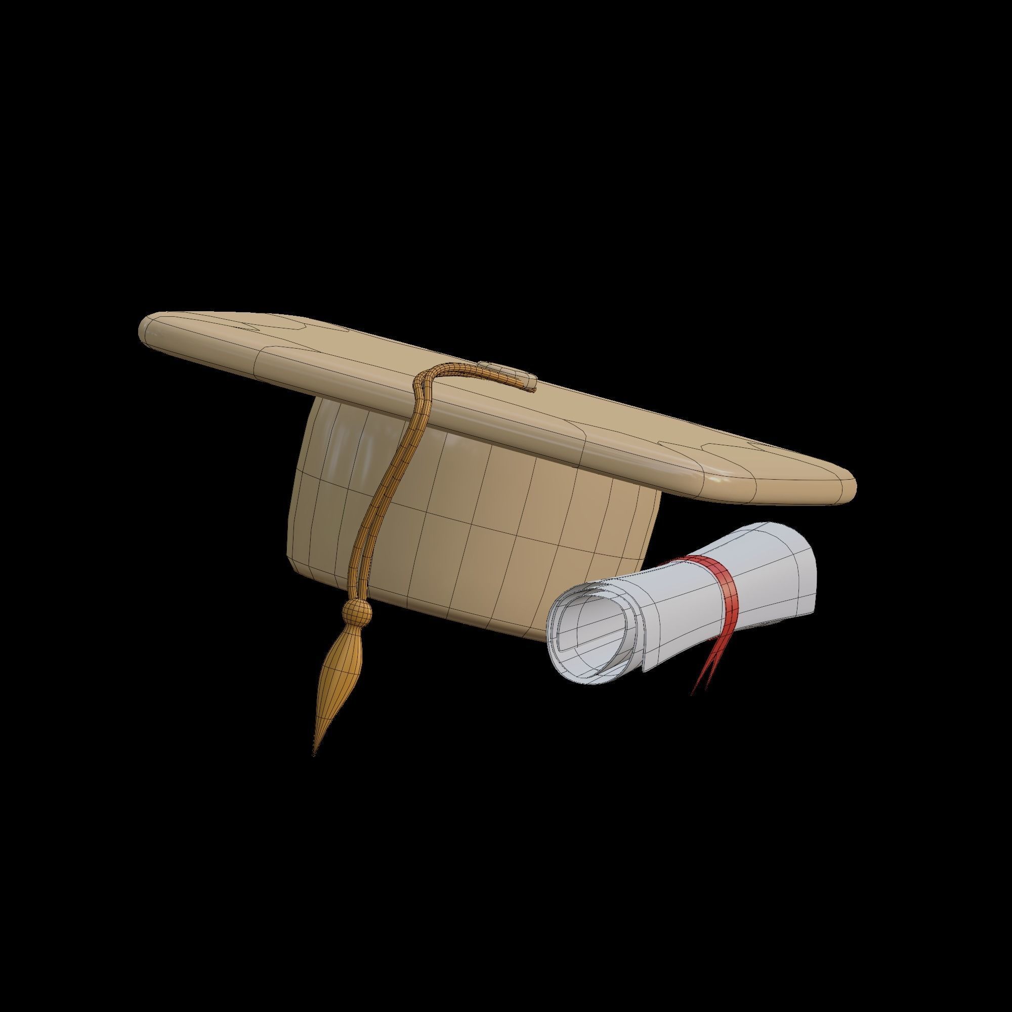 Diploma - stylized icon 3D model_7