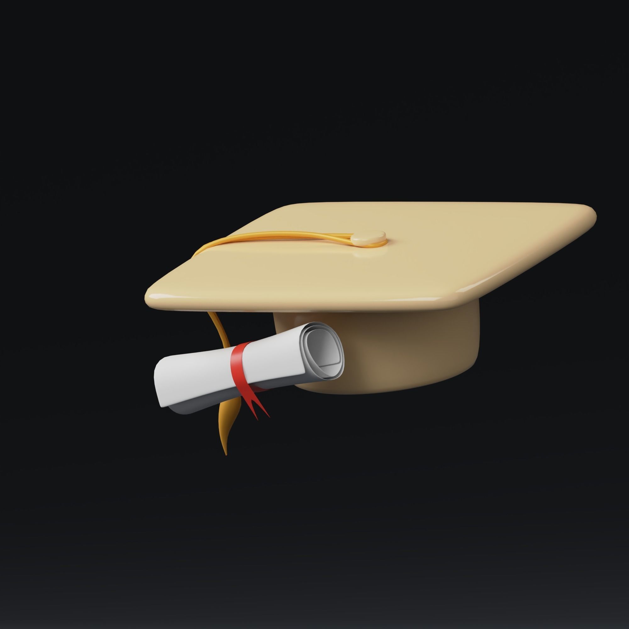 Diploma - stylized icon 3D model_5