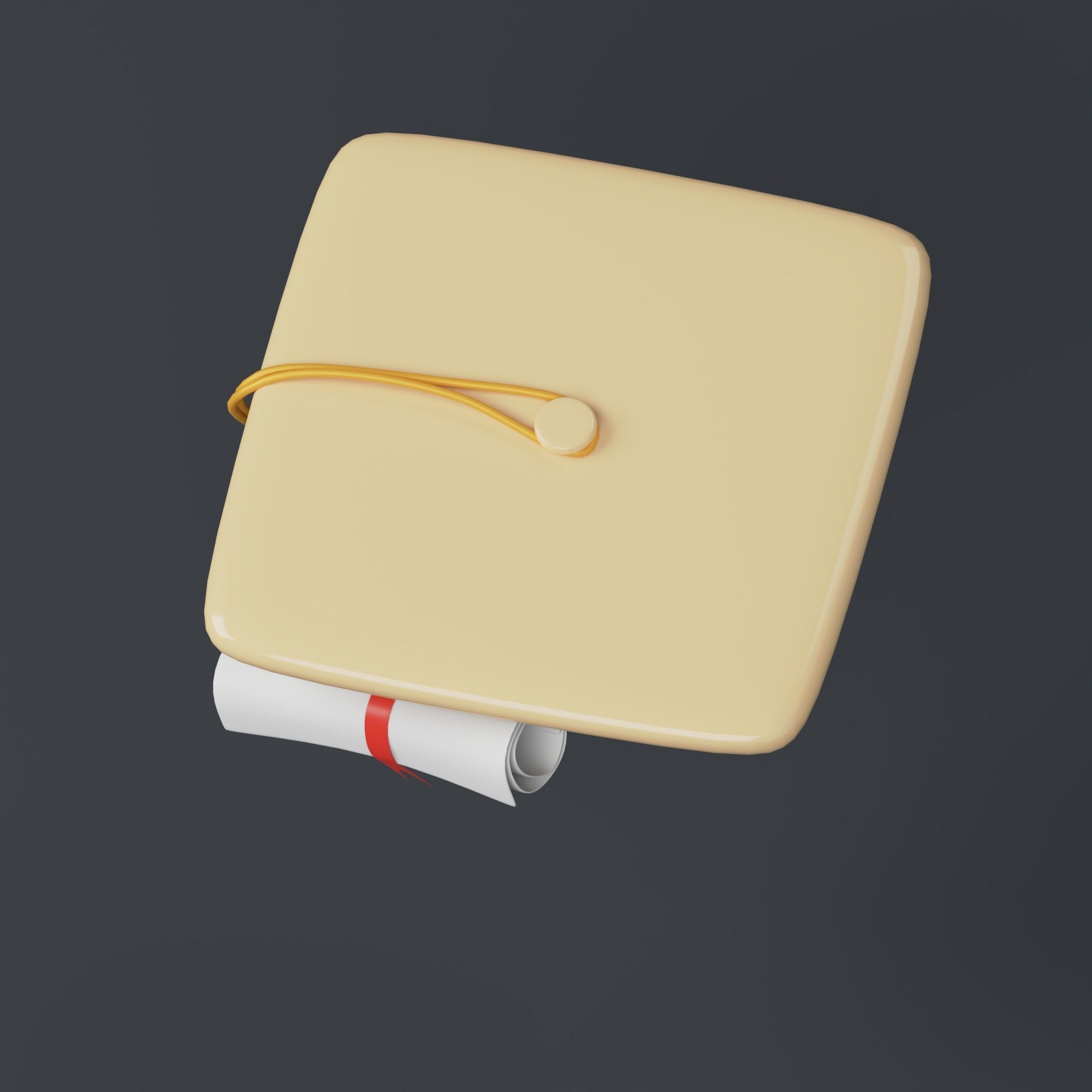 Diploma - stylized icon 3D model_4