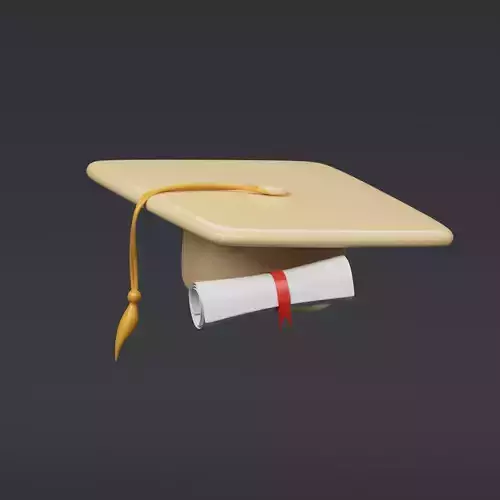 Diploma - stylized icon 3D model