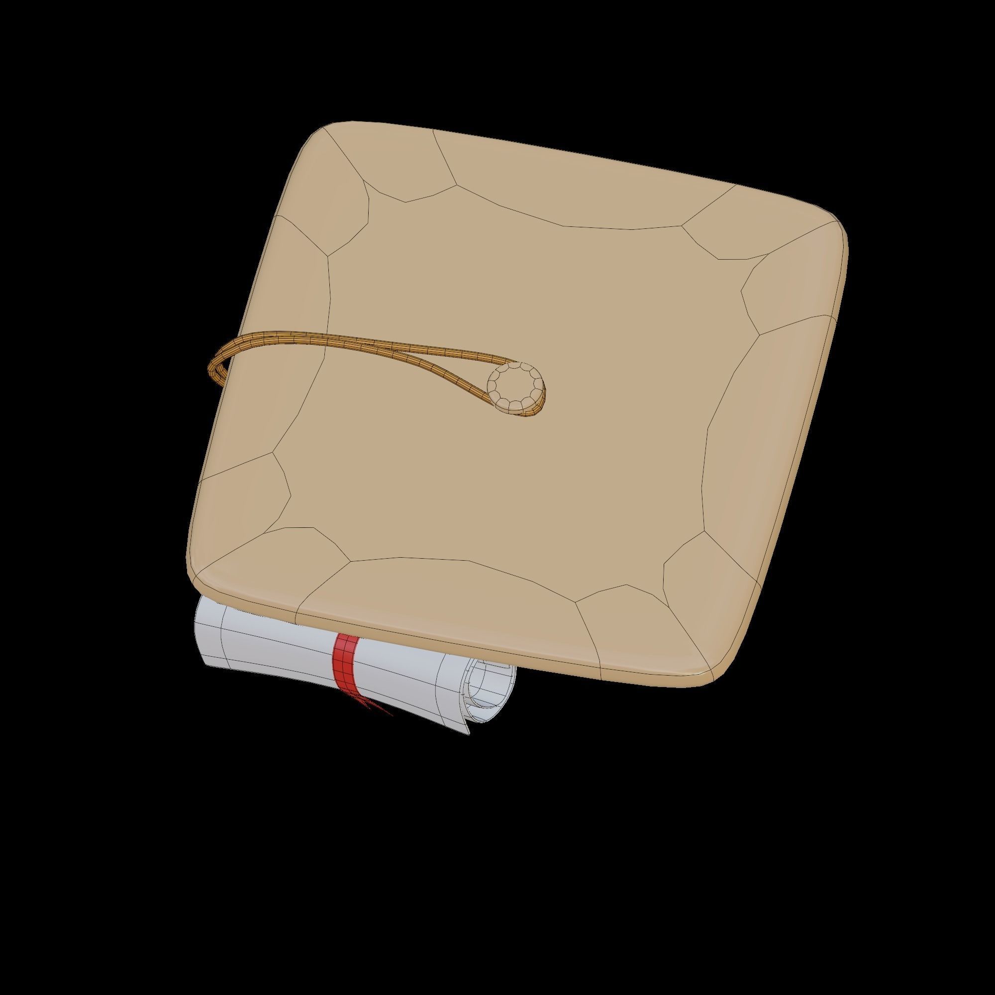 Diploma - stylized icon 3D model_9