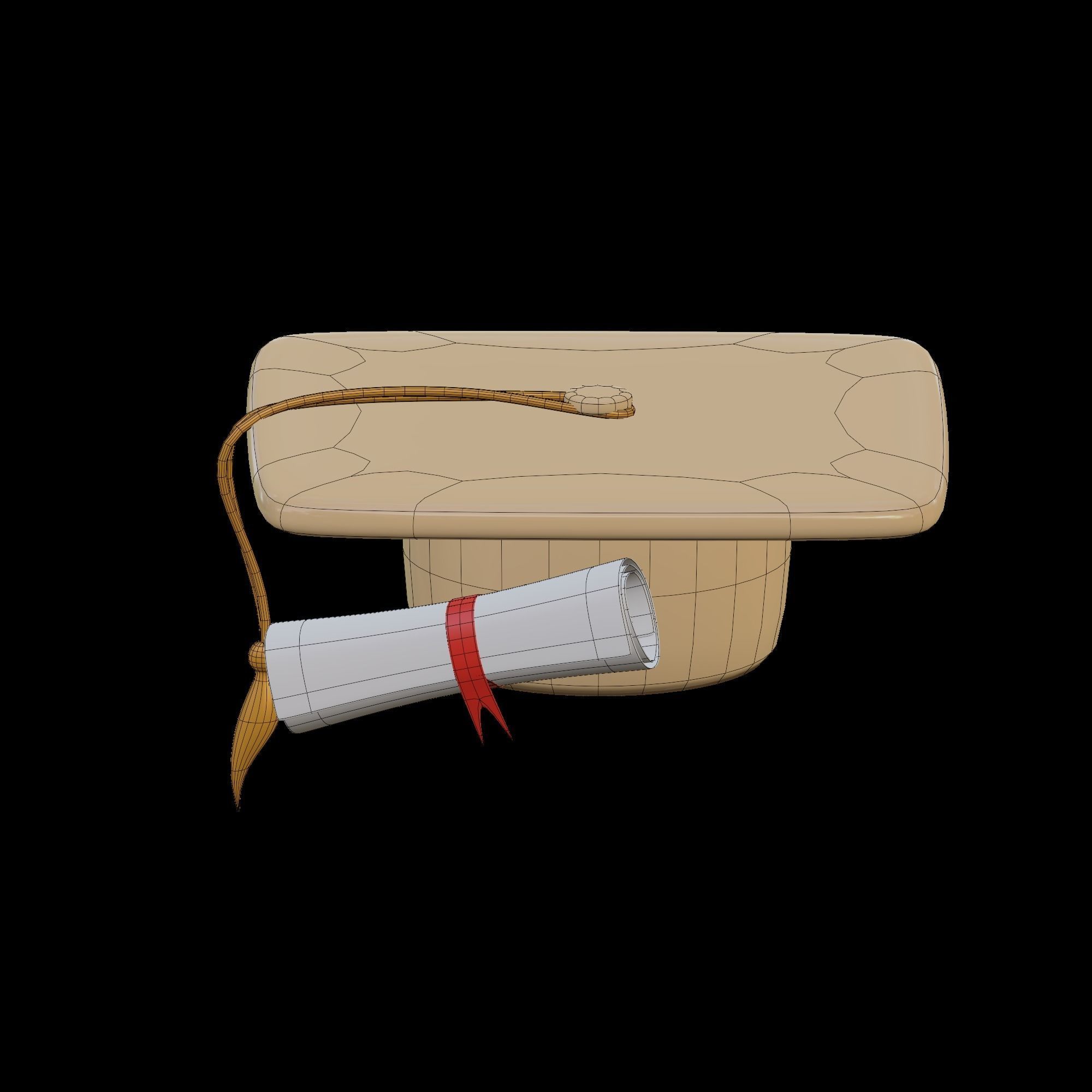 Diploma - stylized icon 3D model_12