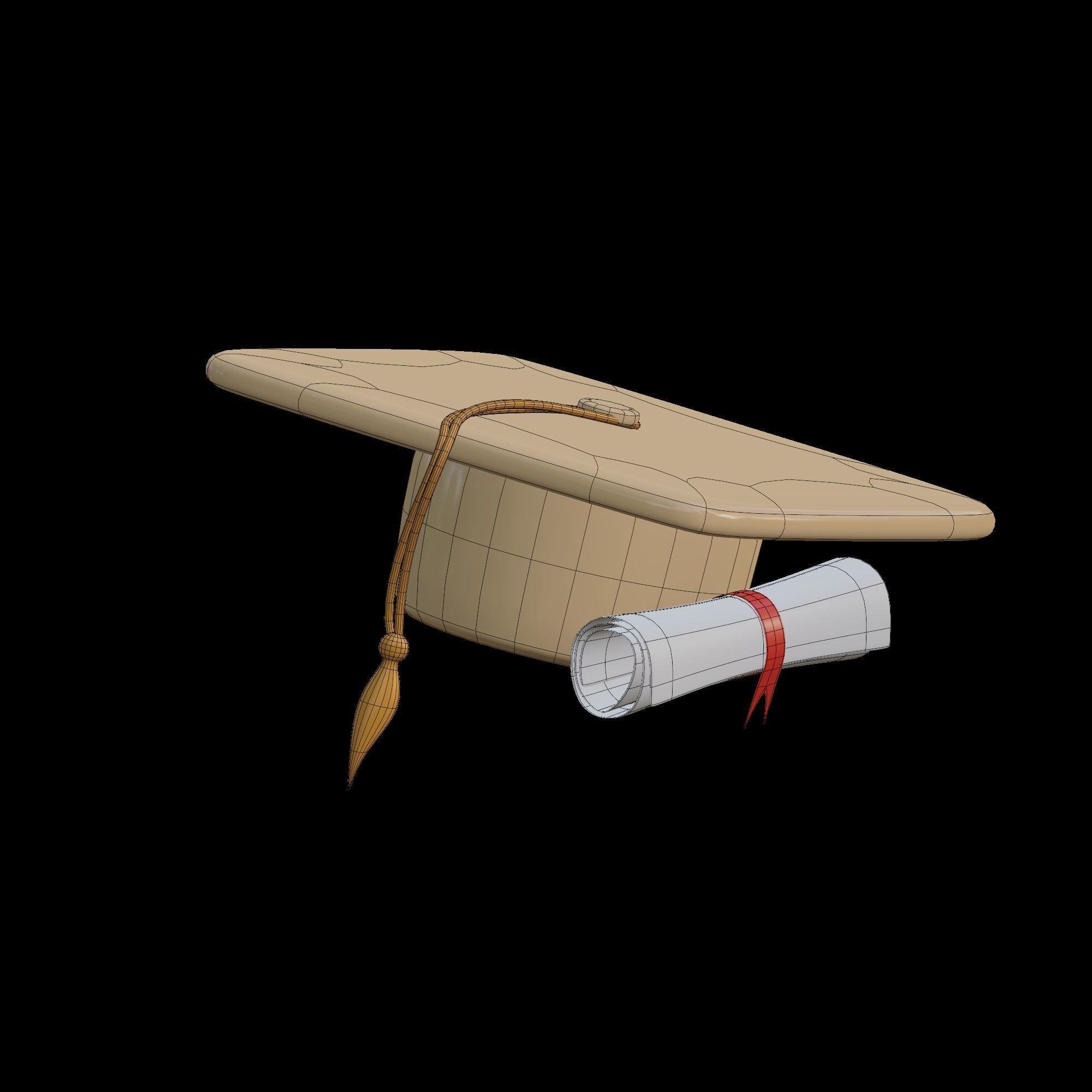 Diploma - stylized icon 3D model_11