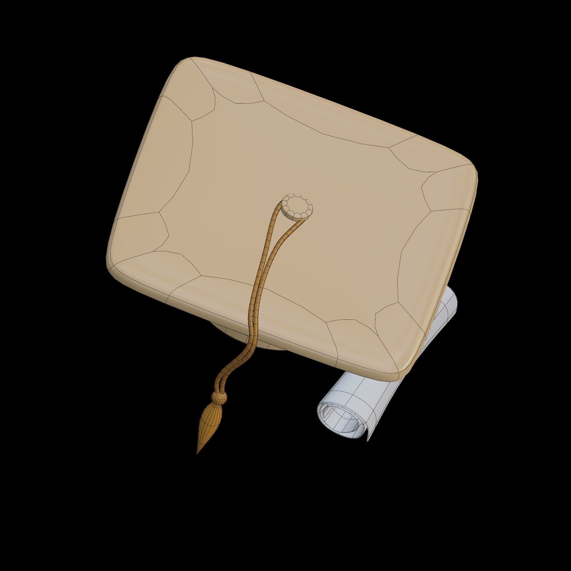 Diploma - stylized icon 3D model_10
