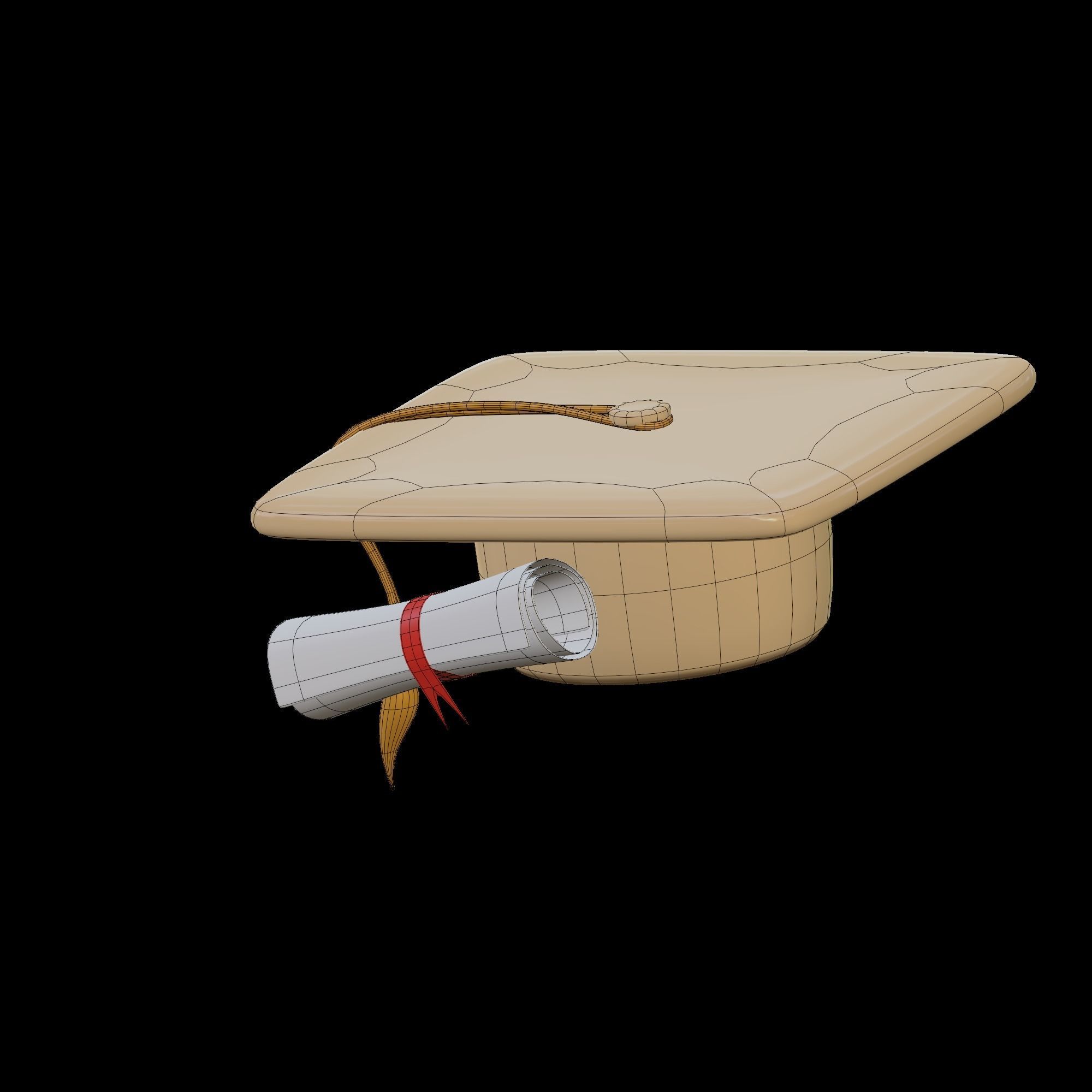 Diploma - stylized icon 3D model_8