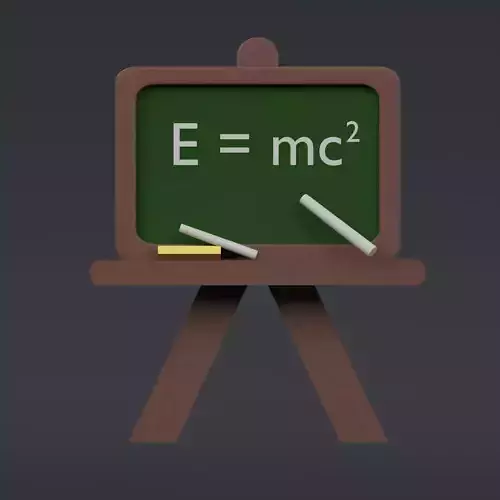 Chalkboard - stylized icon 3D model