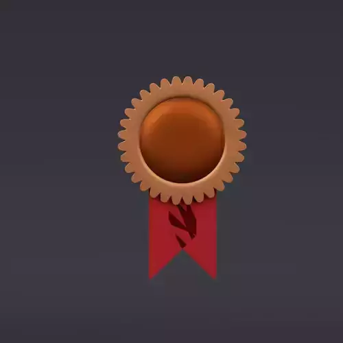 Certificate - stylized icon 3D model
