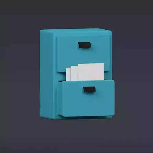 Cabinet - stylized icon 3D model