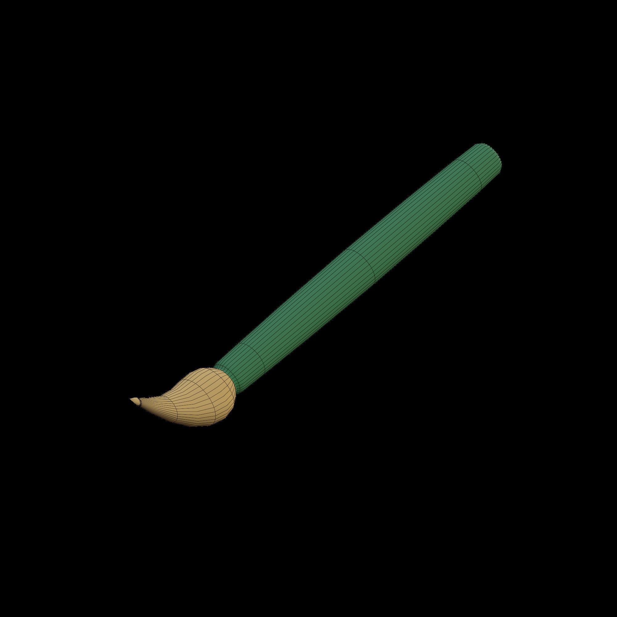 Brush - stylized icon 3D model