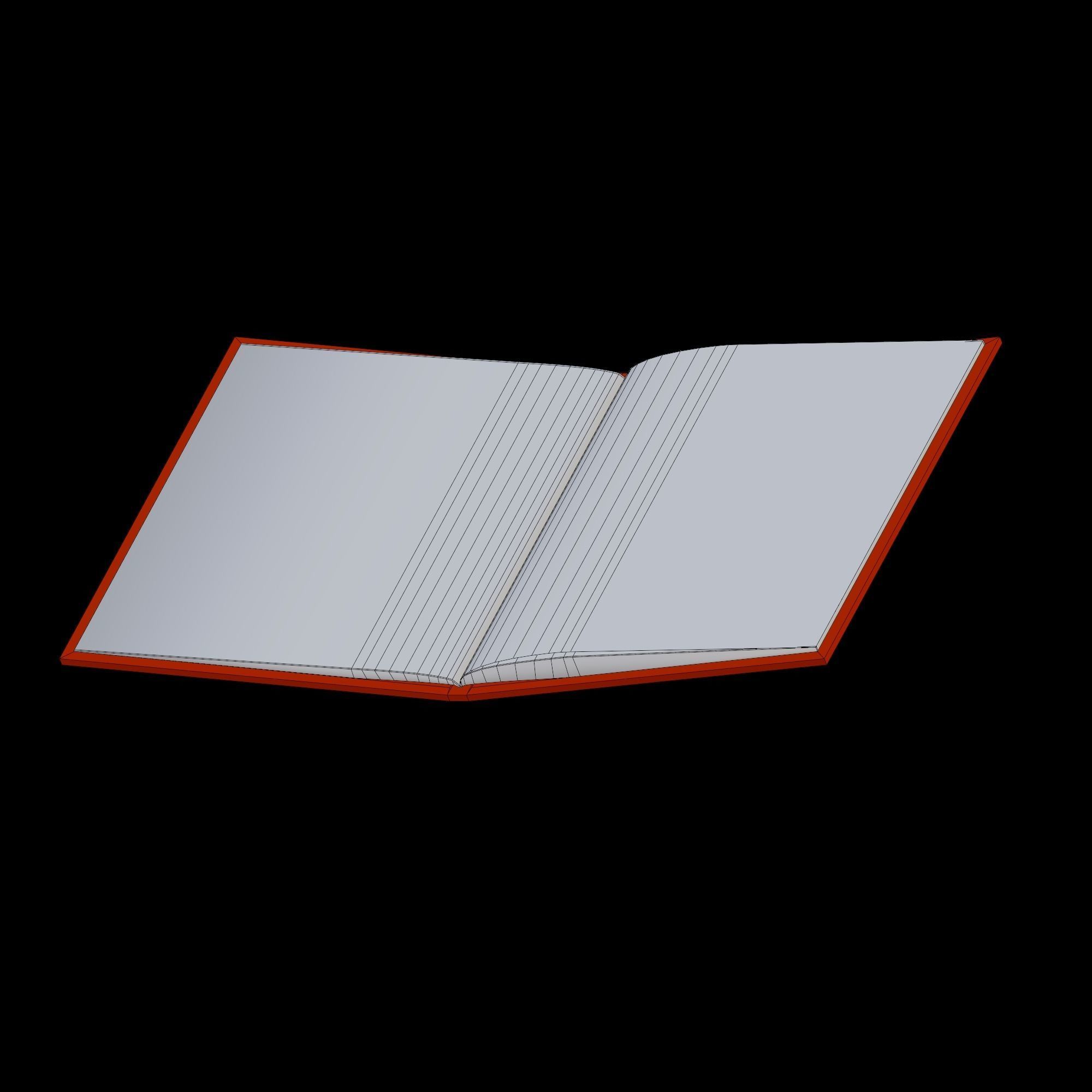 Booklet - stylized icon Low-poly 3D model_12