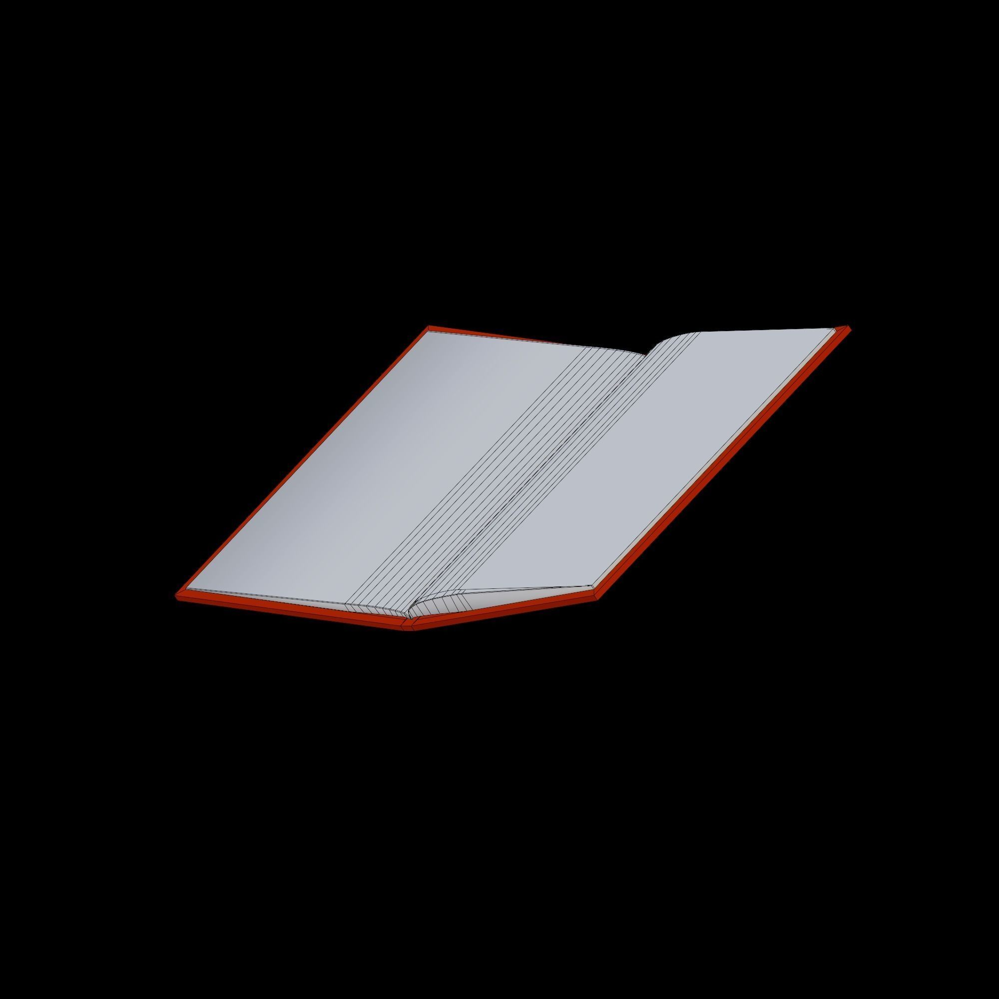 Booklet - stylized icon Low-poly 3D model_8