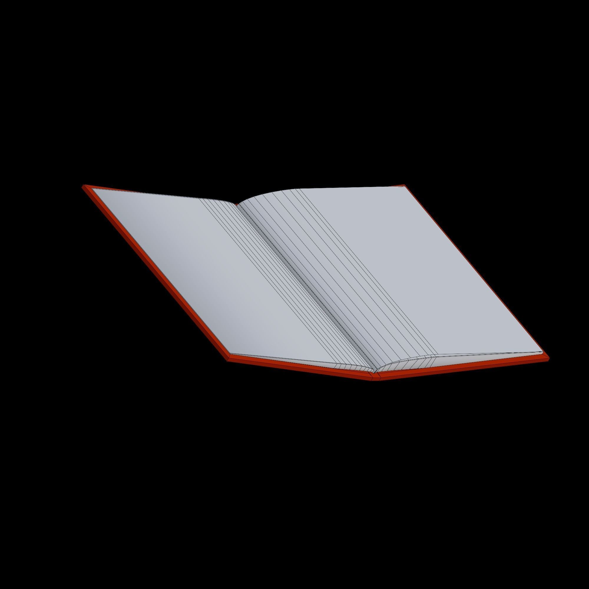 Booklet - stylized icon Low-poly 3D model_7