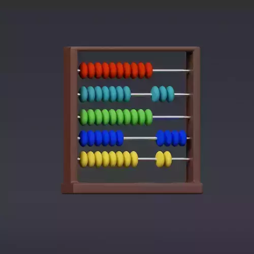 Abacus - stylized icon 3D model