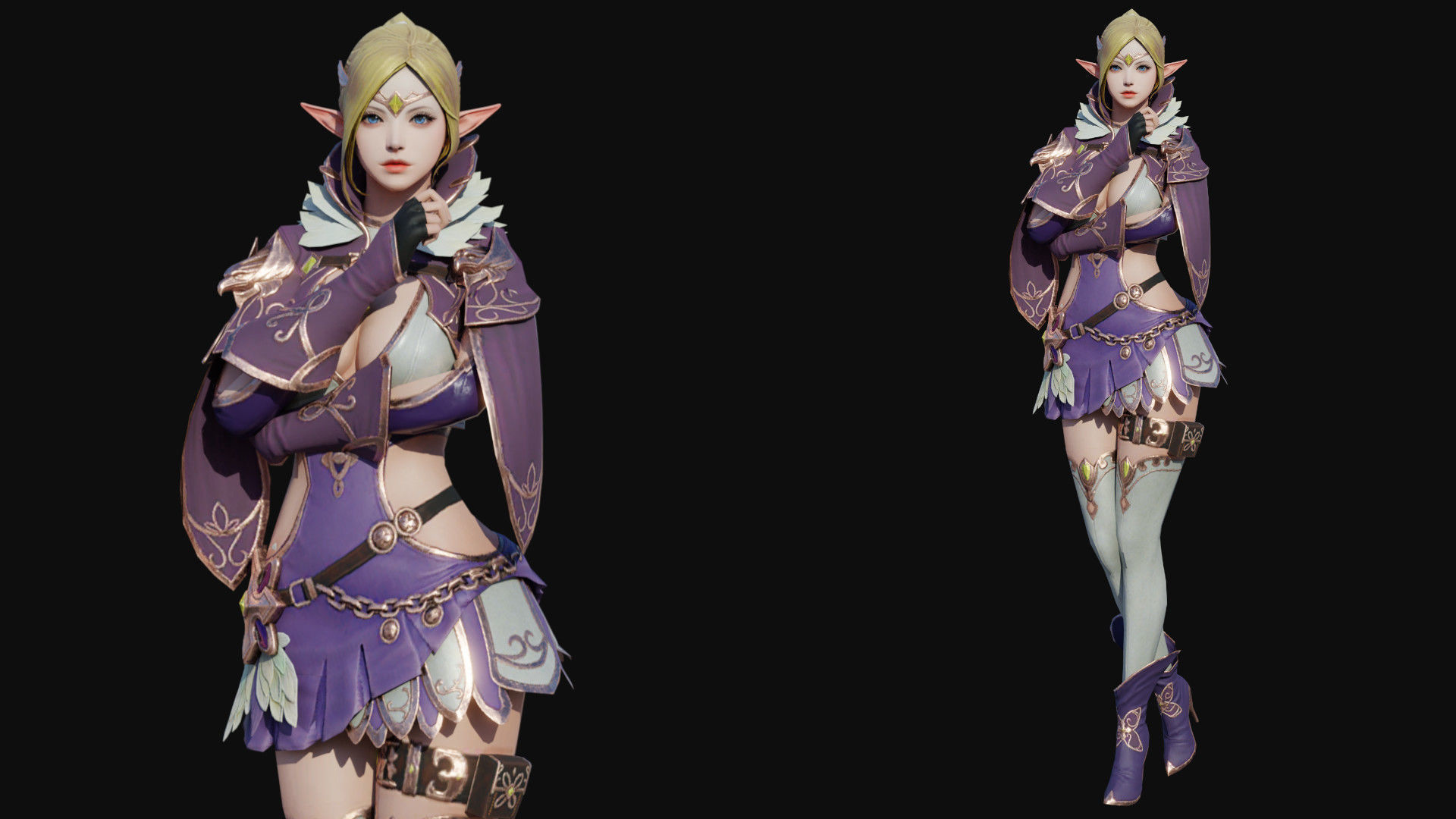 Seris Female Low-poly 3D model_3