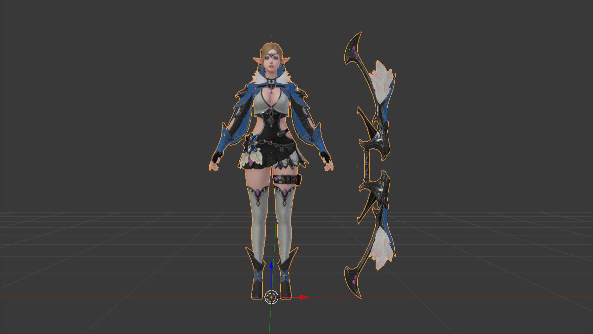 Seris Female Low-poly 3D model_4