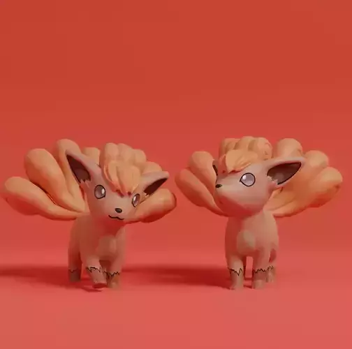 Pokemon - Vulpix with 2 poses 3D print model