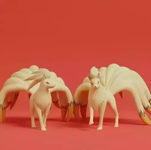 Pokemon - Ninetales with 2 poses