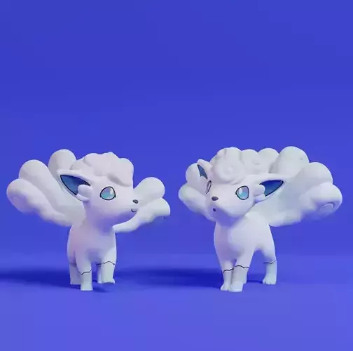 Pokemon - Alolan Vulpix with 2 poses 3D print model