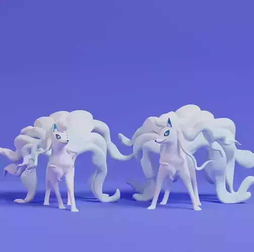 Pokemon - Alolan Ninetales with 2 poses