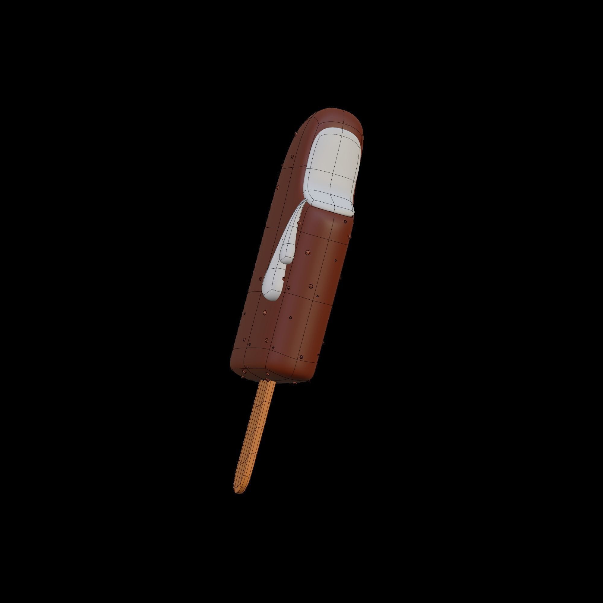 Ice cream - stylized cartoon icon 3D model_12