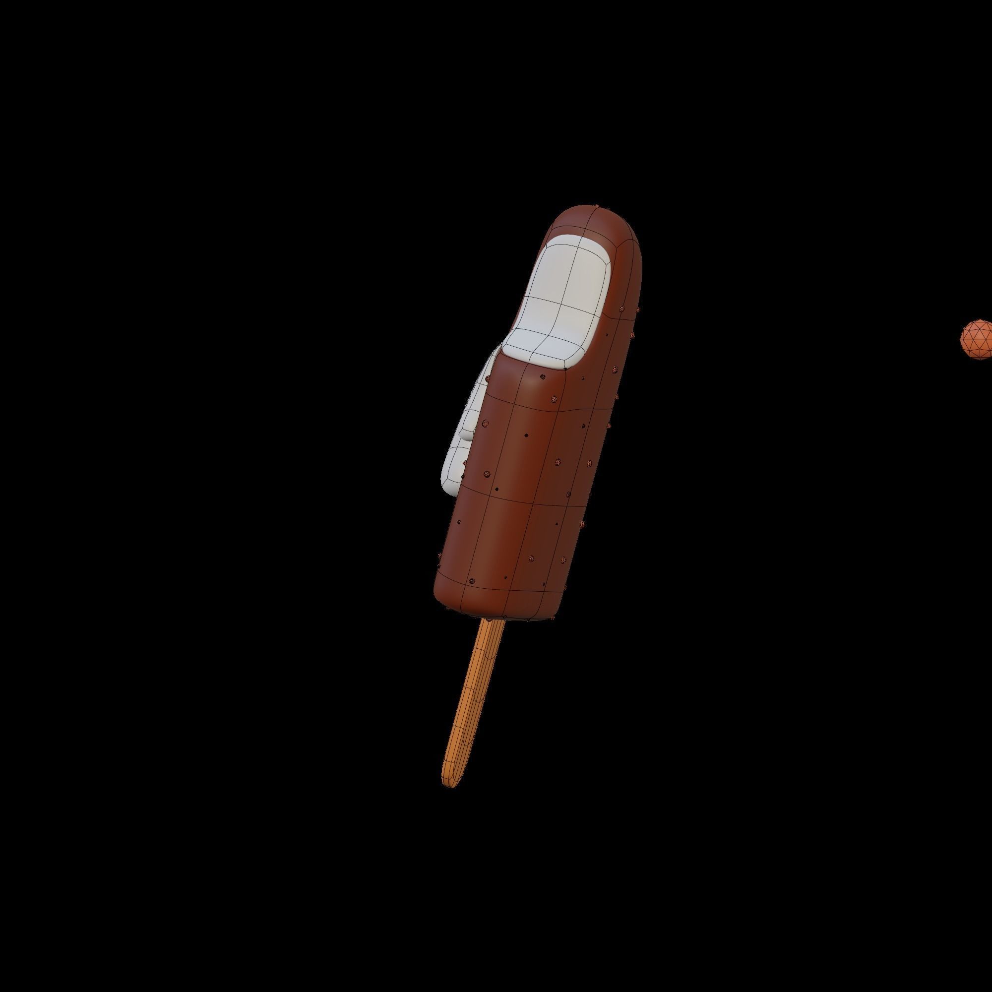 Ice cream - stylized cartoon icon 3D model_8