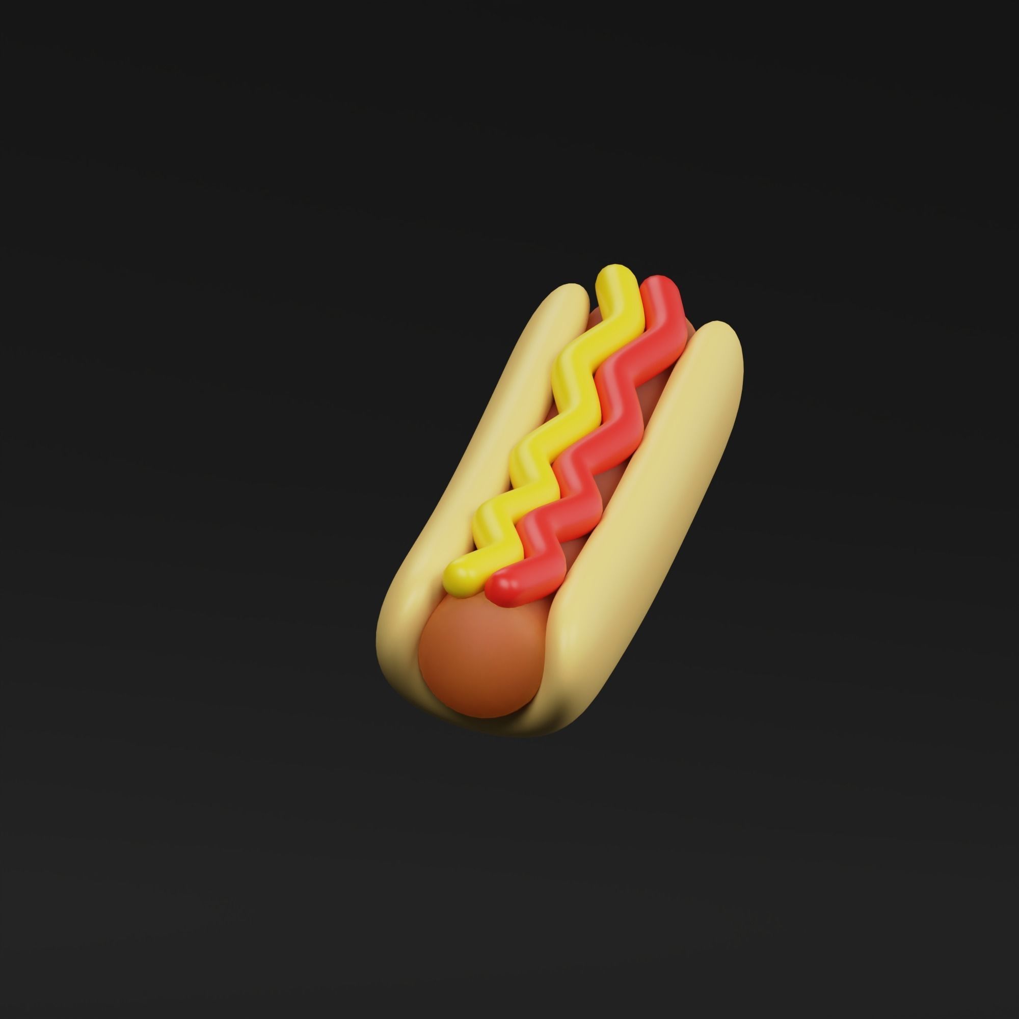 HotDog hot dog 3D model_2