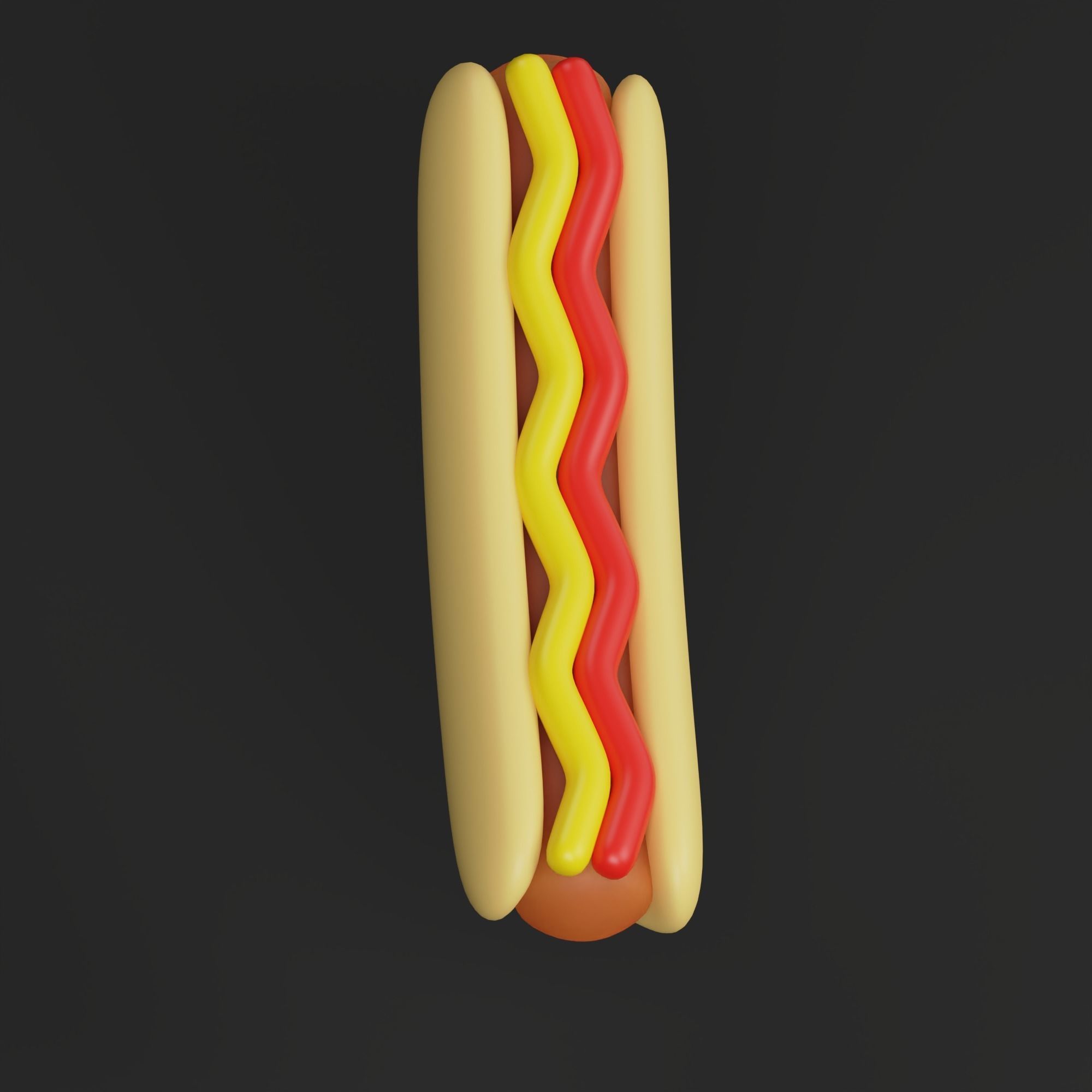 HotDog hot dog 3D model_3