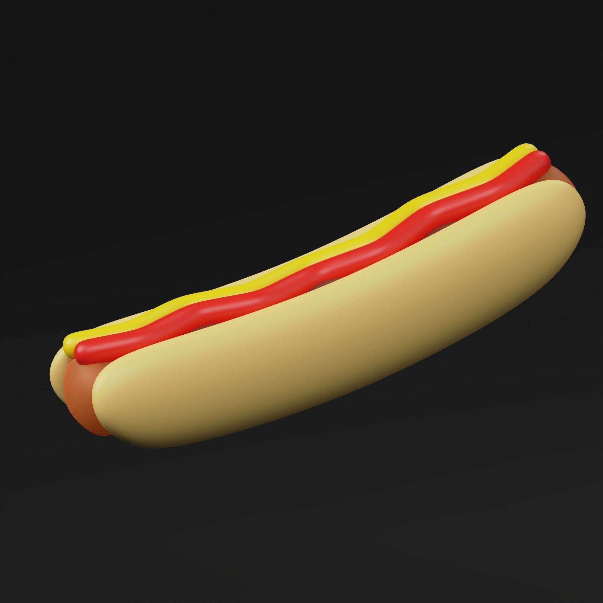 HotDog hot dog 3D model_1