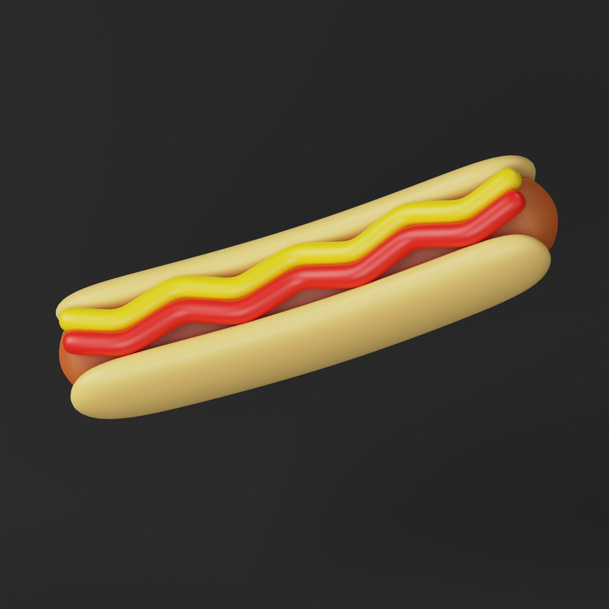 HotDog hot dog 3D model_4