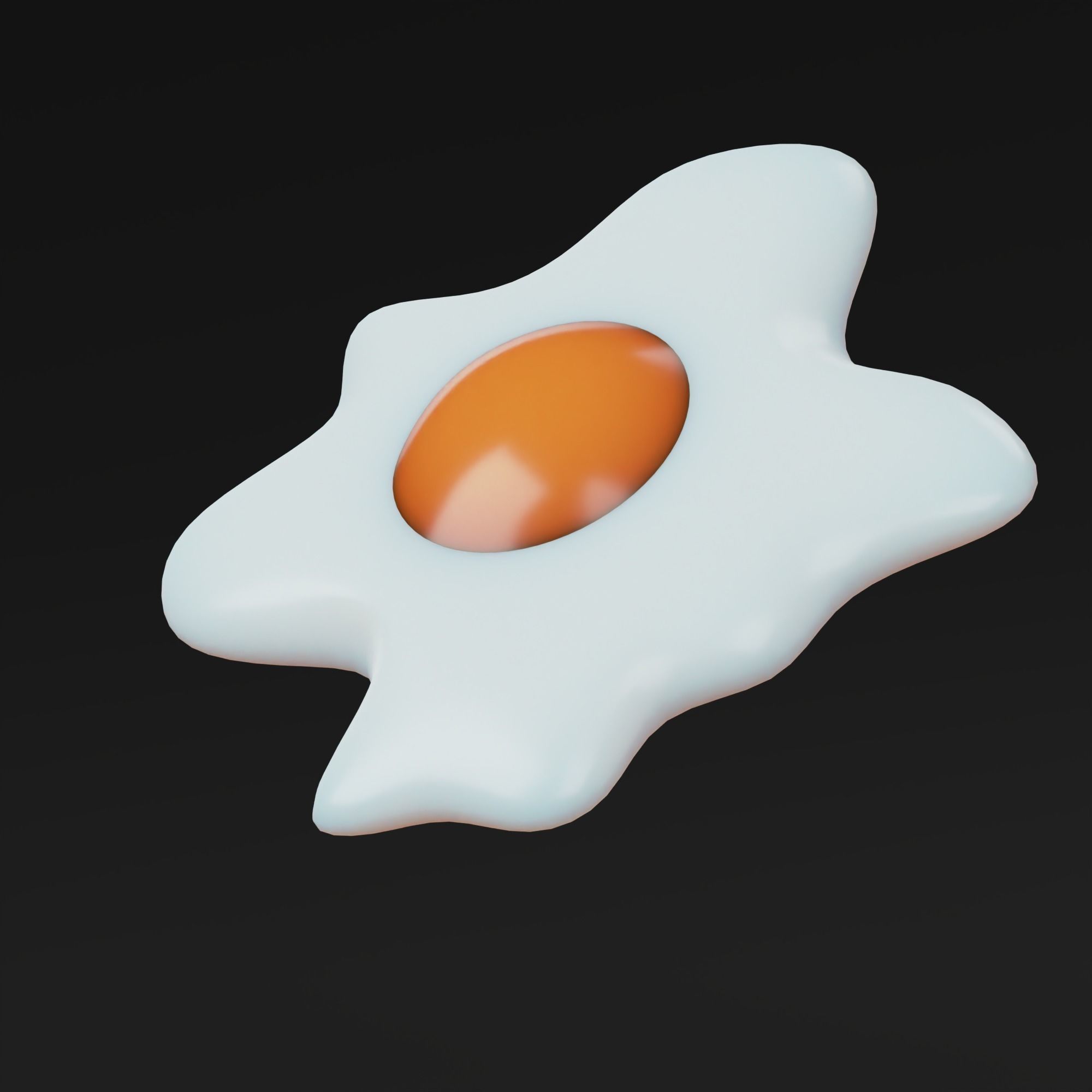 Fried Eggs 3D model_1