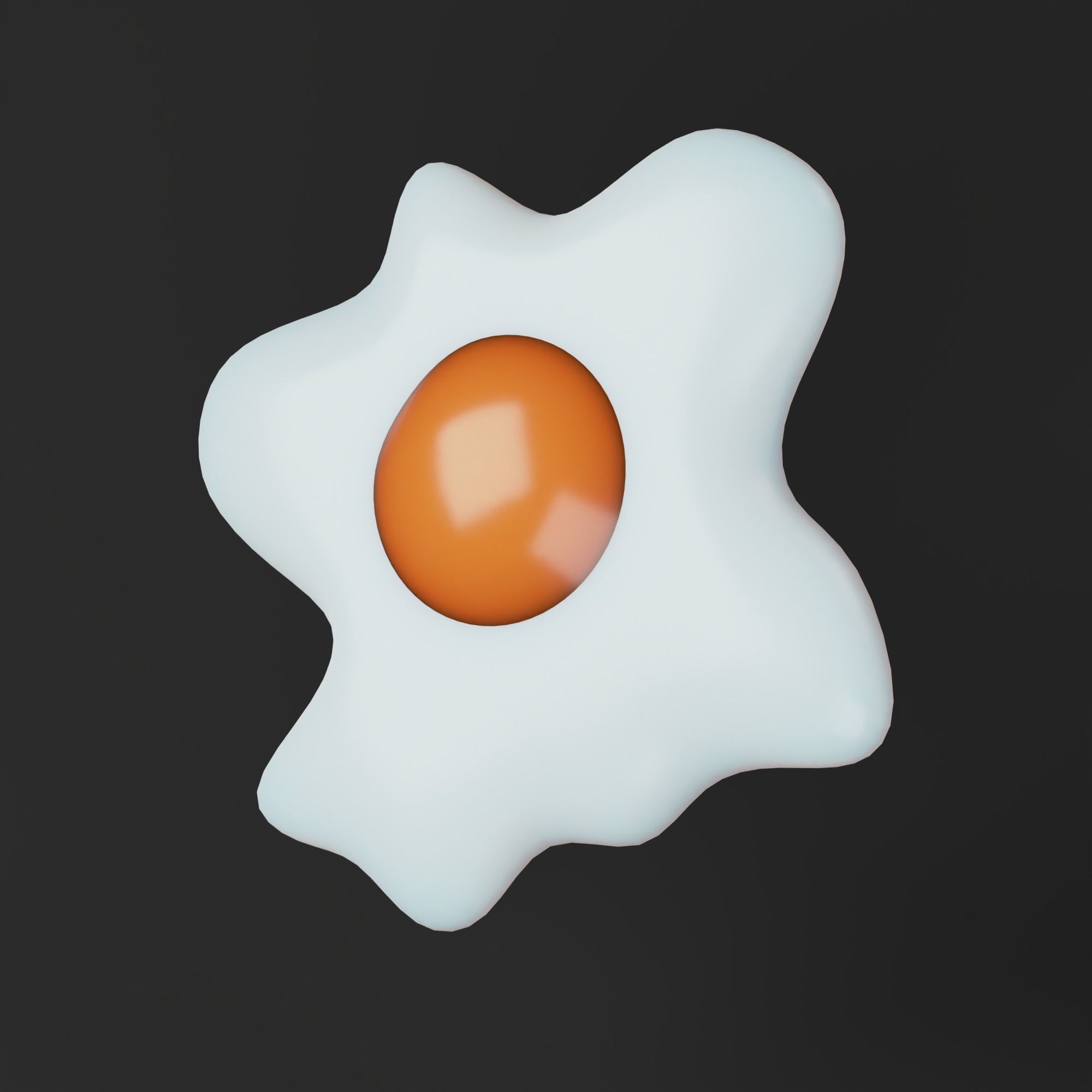 Fried Eggs 3D model_4